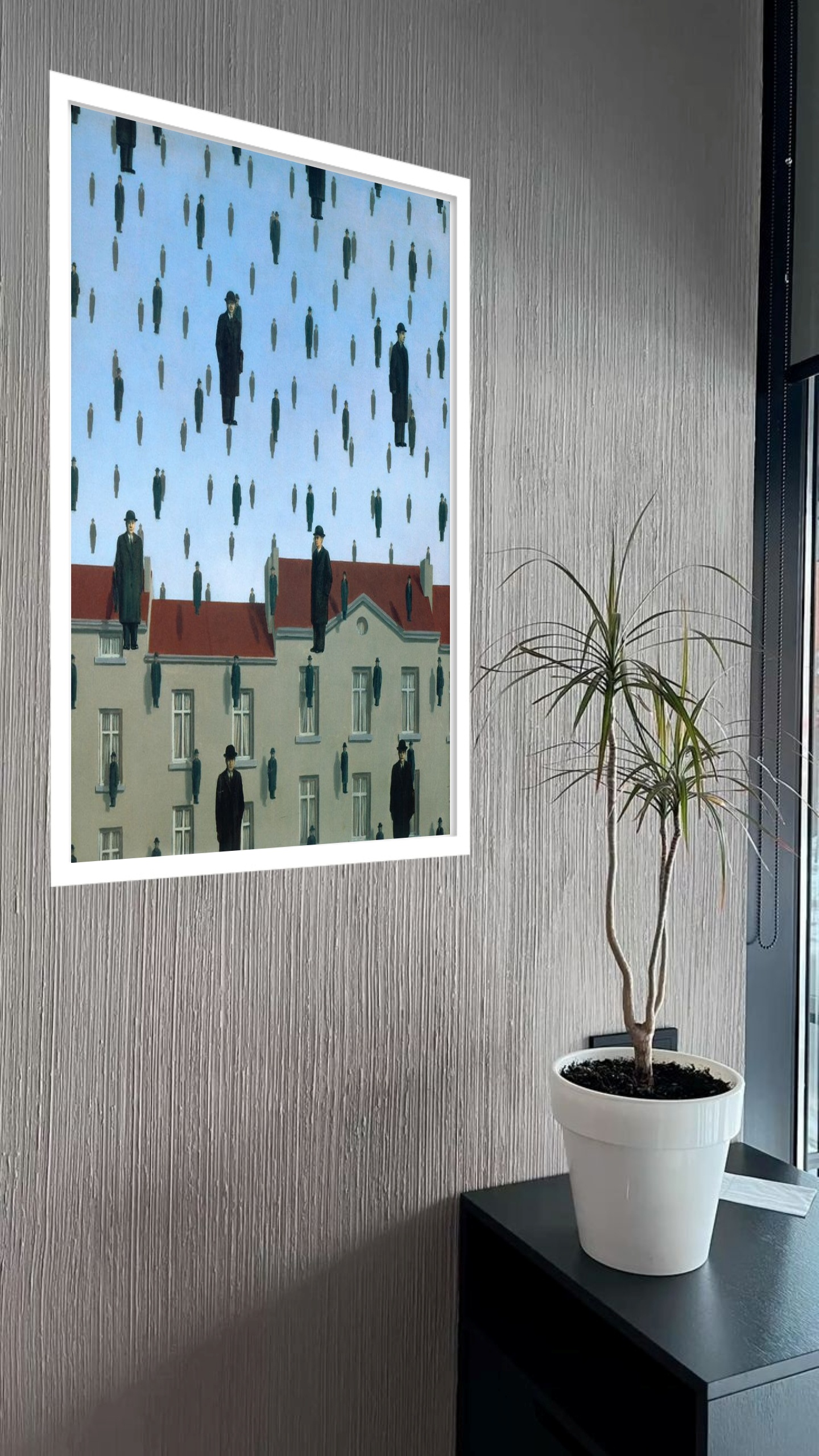Quadro Decorativo René Magritte Golconda 1953 - 70x50 cm
