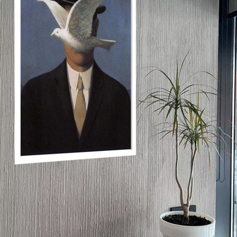 Quadro Decorativo Obra René Magritte Ilusionismo - 70x50 cm