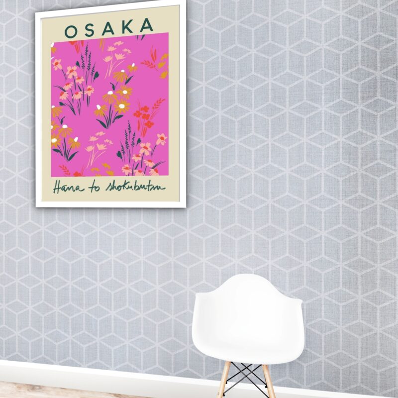 Quadro Decorativo Osaka Flower Market - 70x50 cm