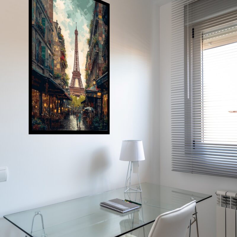 Quadro Decorativo Paris Aquarela - 70x50 cm
