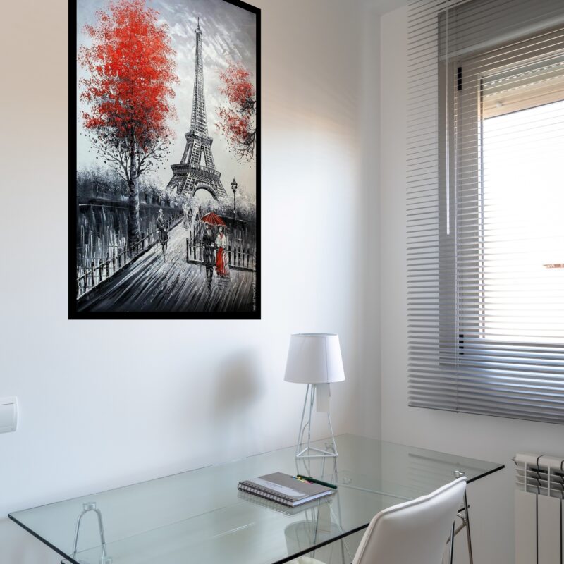 Quadro Decorativo Paris Estilo Pintura - 70x50 cm