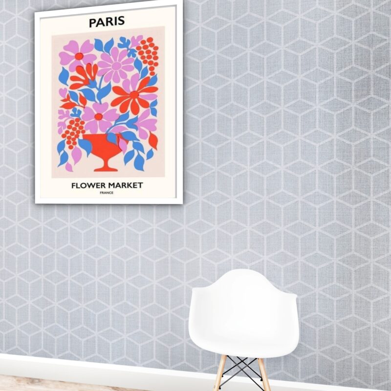 Quadro Decorativo Paris Flower Market - 70x50 cm