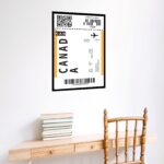 Quadro Decorativo Passagem Para Canada - 70x50 cm