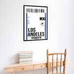 Quadro Decorativo Passagem Para Los Angeles - 70x50 cm