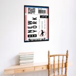 Quadro Decorativo Passagem Para Nova York - 70x50 cm