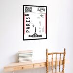 Quadro Decorativo Passagem Para Paris - 70x50 cm