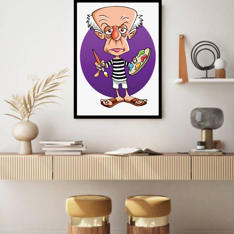 Quadro Decorativo Picasso Cartoon - 70x50 cm