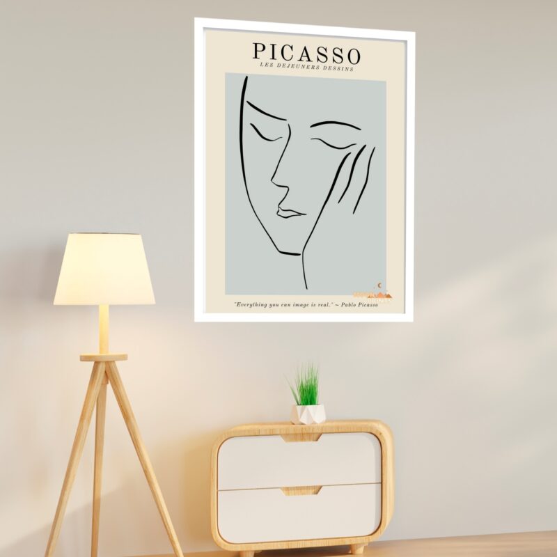 Quadro Decorativo Picasso Face Mulher - 70x50 cm