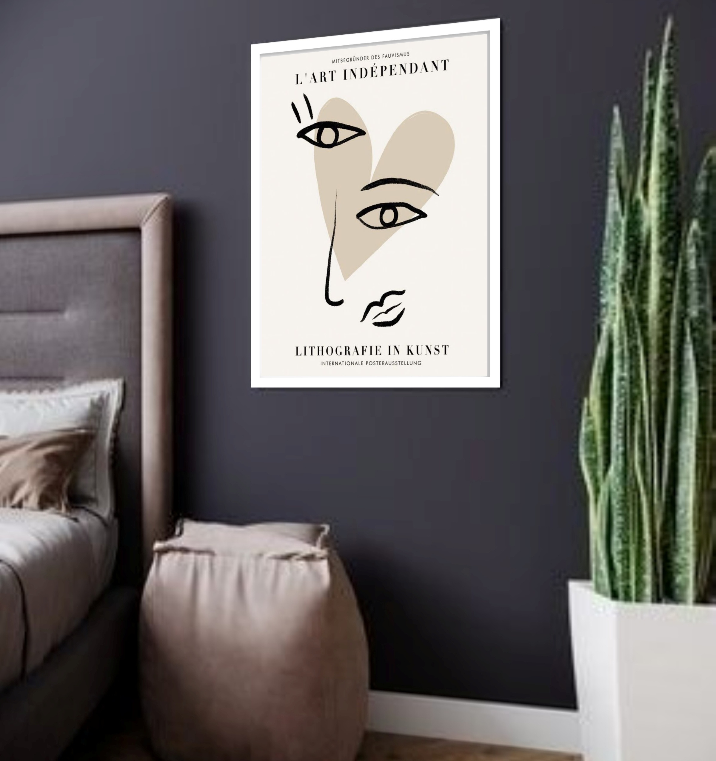 Quadro Decorativo Picasso Love Face - 70x50 cm