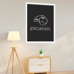 Quadro Decorativo Picasso Minimalista Preto - 70x50 cm