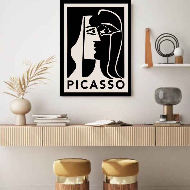 Quadro Decorativo Picasso The Kiss - 70x50 cm
