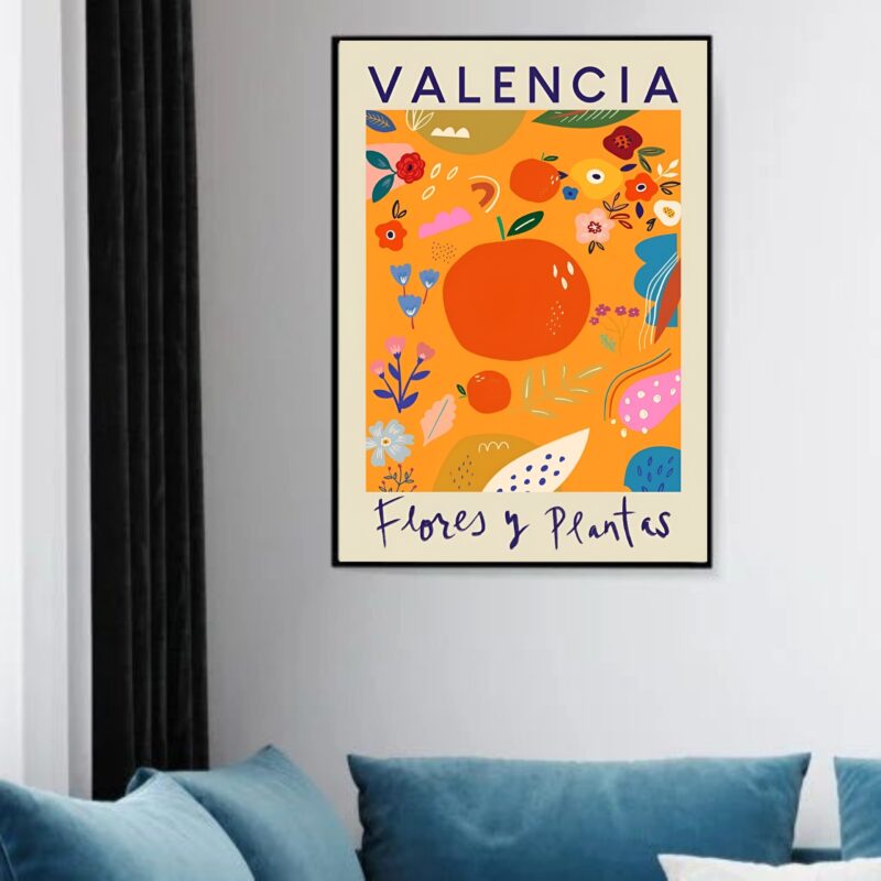 Quadro Decorativo Poster Flores e Plantas – Valencia-70x50 cm