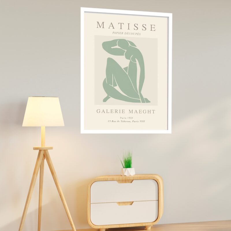 Quadro Decorativo Poster Matisse Mulher Verde - 70x50 cm