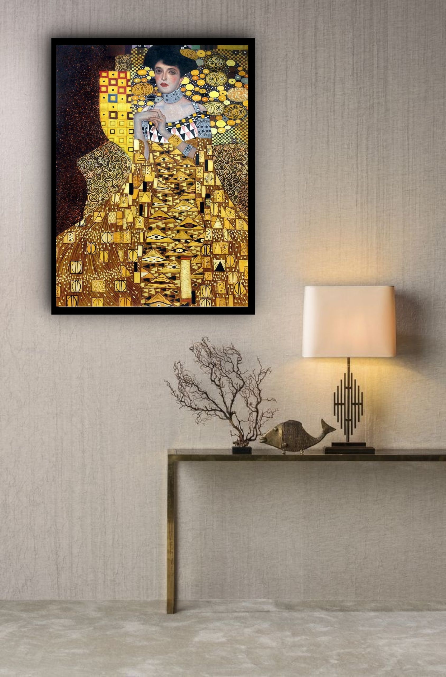 Quadro Decorativo Gustav Klimt Adele - 70x50 cm