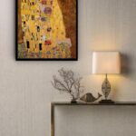 Quadro Decorativo Poster Obra Gustav Klimt Beijo - 70x50 cm