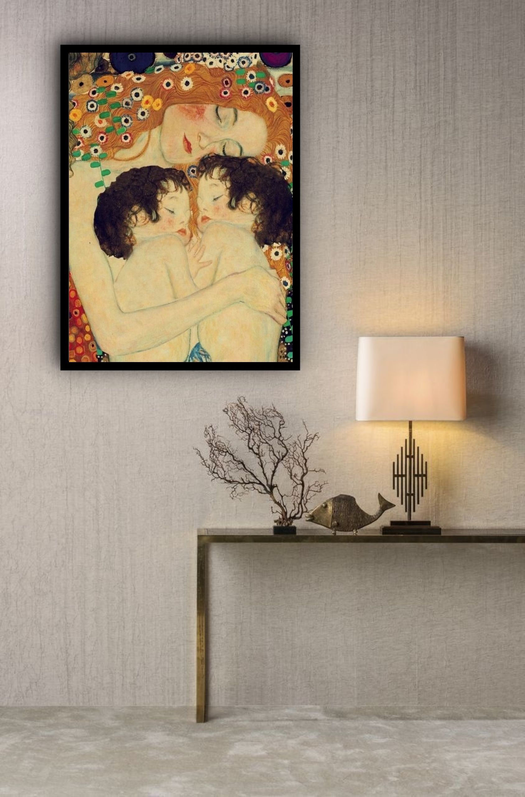 Quadro Decorativo Gustav Klimt Idades - 70x50 cm