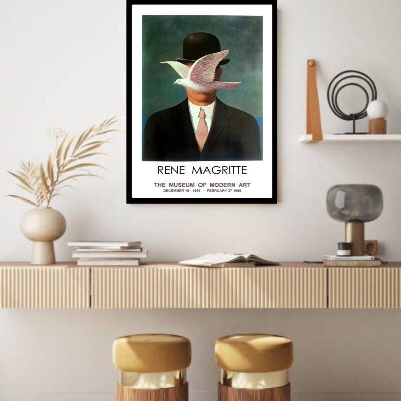 Quadro Decorativo Poster René Magritte Ilusionismo -70x50cm