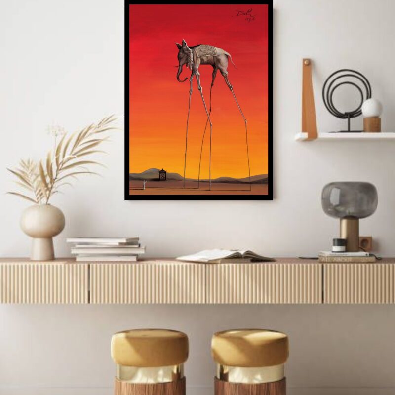 Quadro Decorativo Salvador Dali Elefante - 70x50 cm