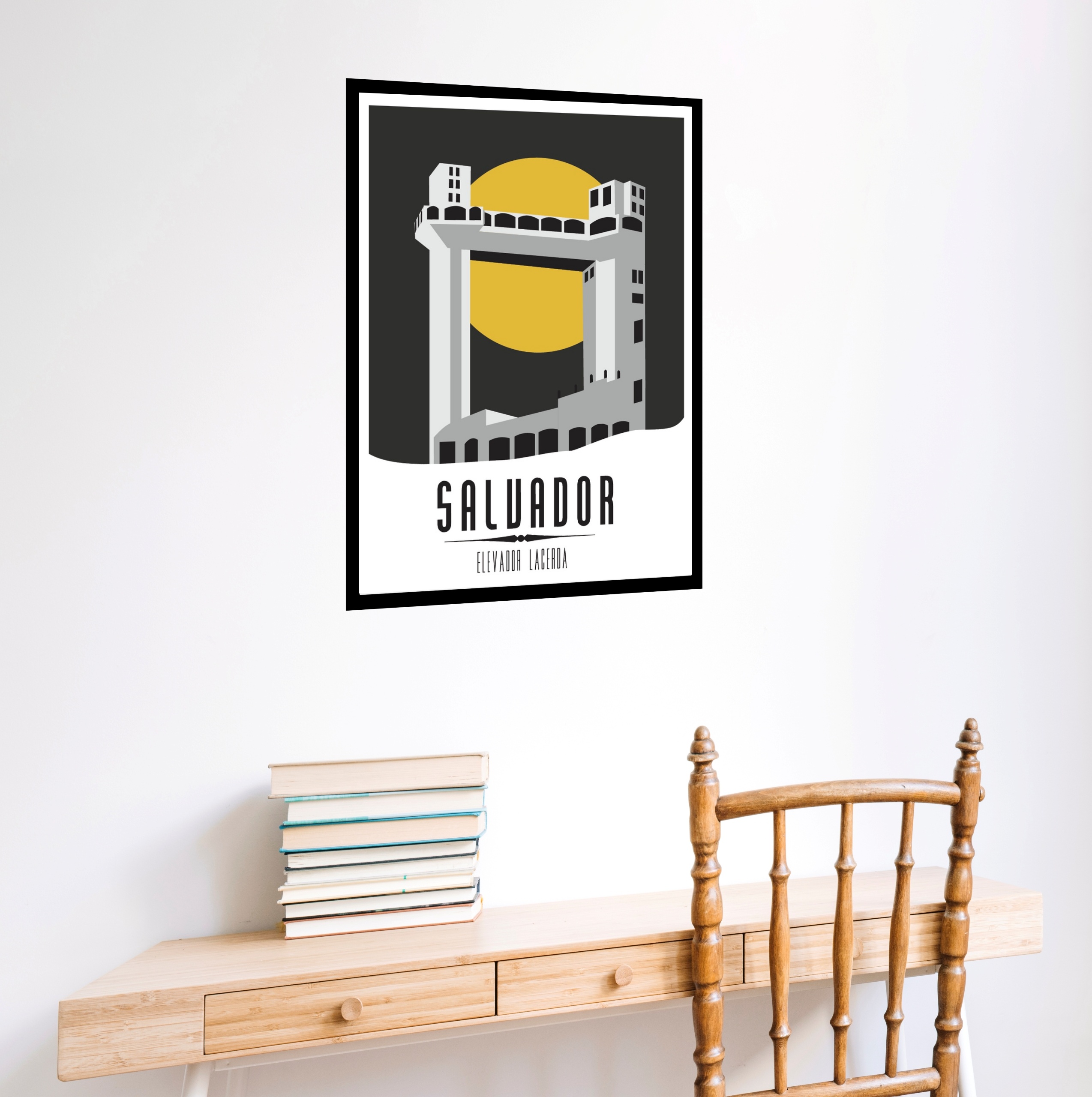 Quadro Decorativo Salvador Elevador Lacerda - 70x50 cm