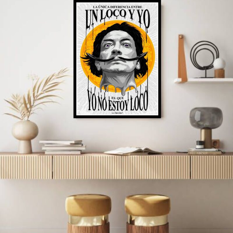 Quadro Decorativo Salvador Un Loco - 70x50 cm