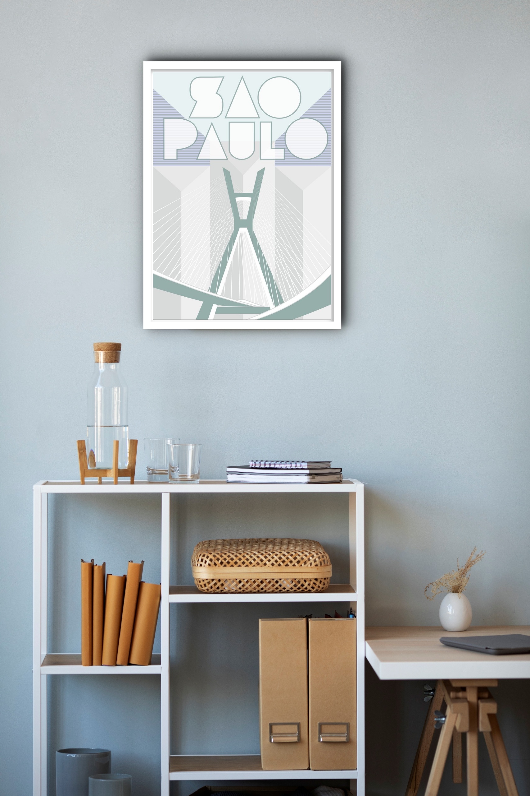 Quadro Decorativo São Paulo City Ponte Estaiada - 70x50 cm