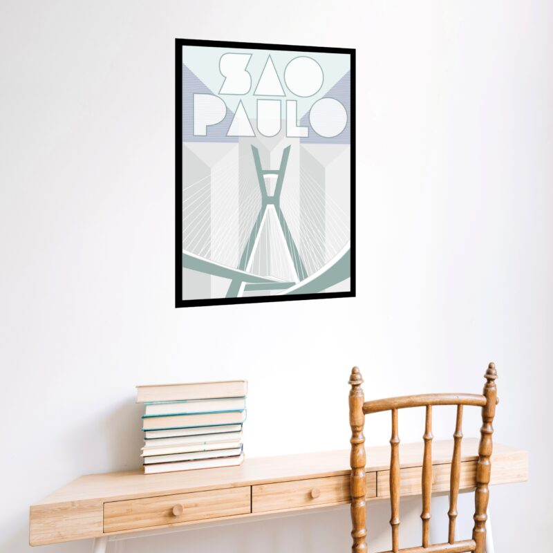 Quadro Decorativo São Paulo City Ponte Estaiada - 70x50 cm
