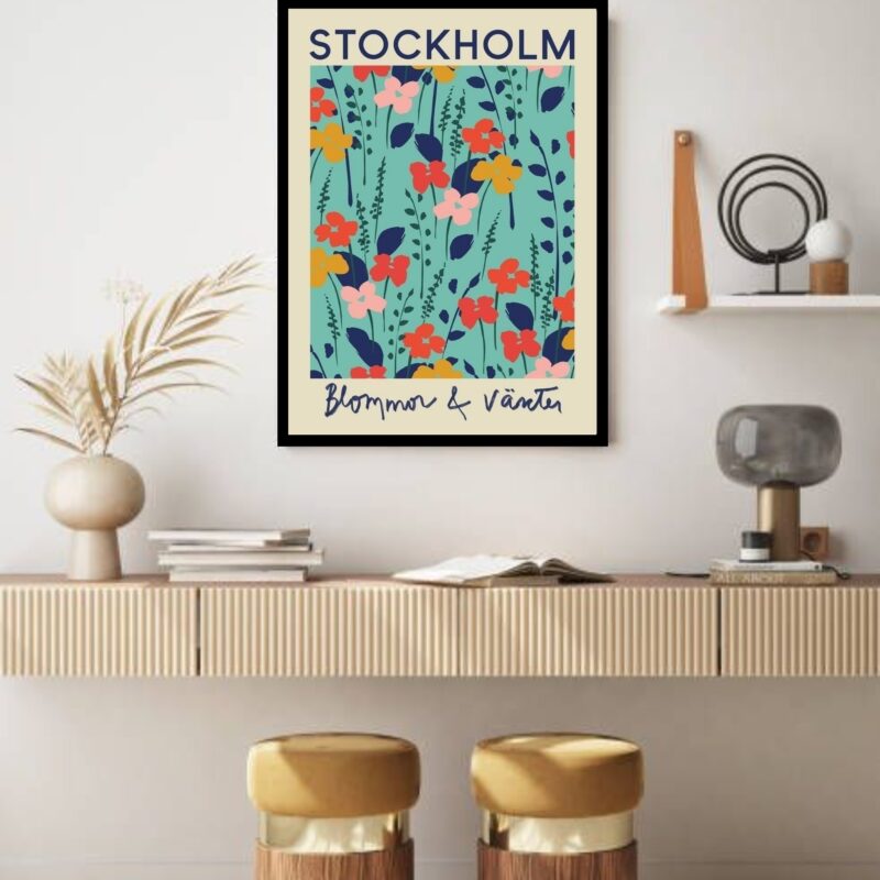 Quadro Decorativo Stockholm Market Flower - 70x50 cm