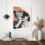 Quadro Decorativo Surrealismo Mulher Borboleta - 70x50 cm