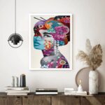 Quadro Decorativo Surrealismo Mulher Formas - 70x50 cm