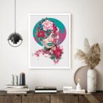 Quadro Decorativo Surrealismo Mulher Frésias - 70x50 cm