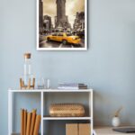 Quadro Decorativo Time Square Taxi Amarelo - 70x50 cm