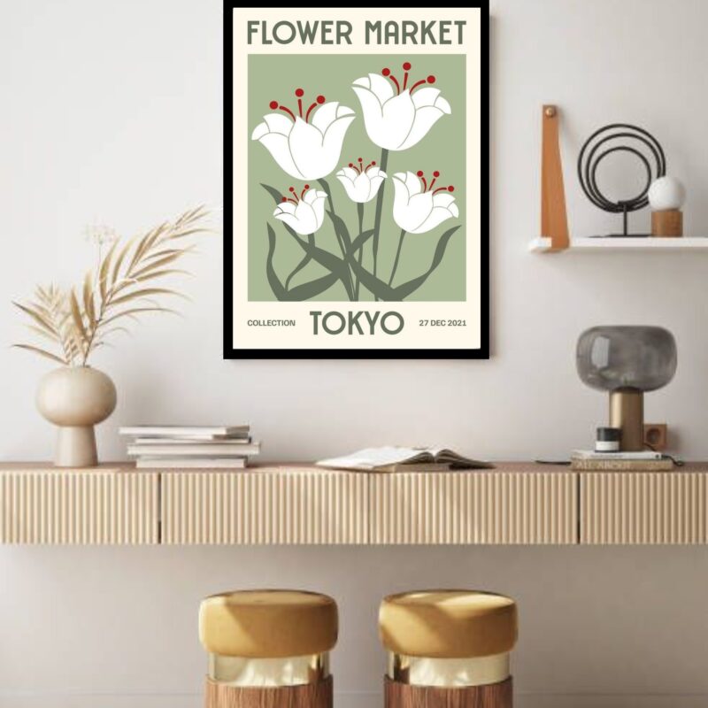 Quadro Decorativo Tokyo Flower Market - 70x50 cm