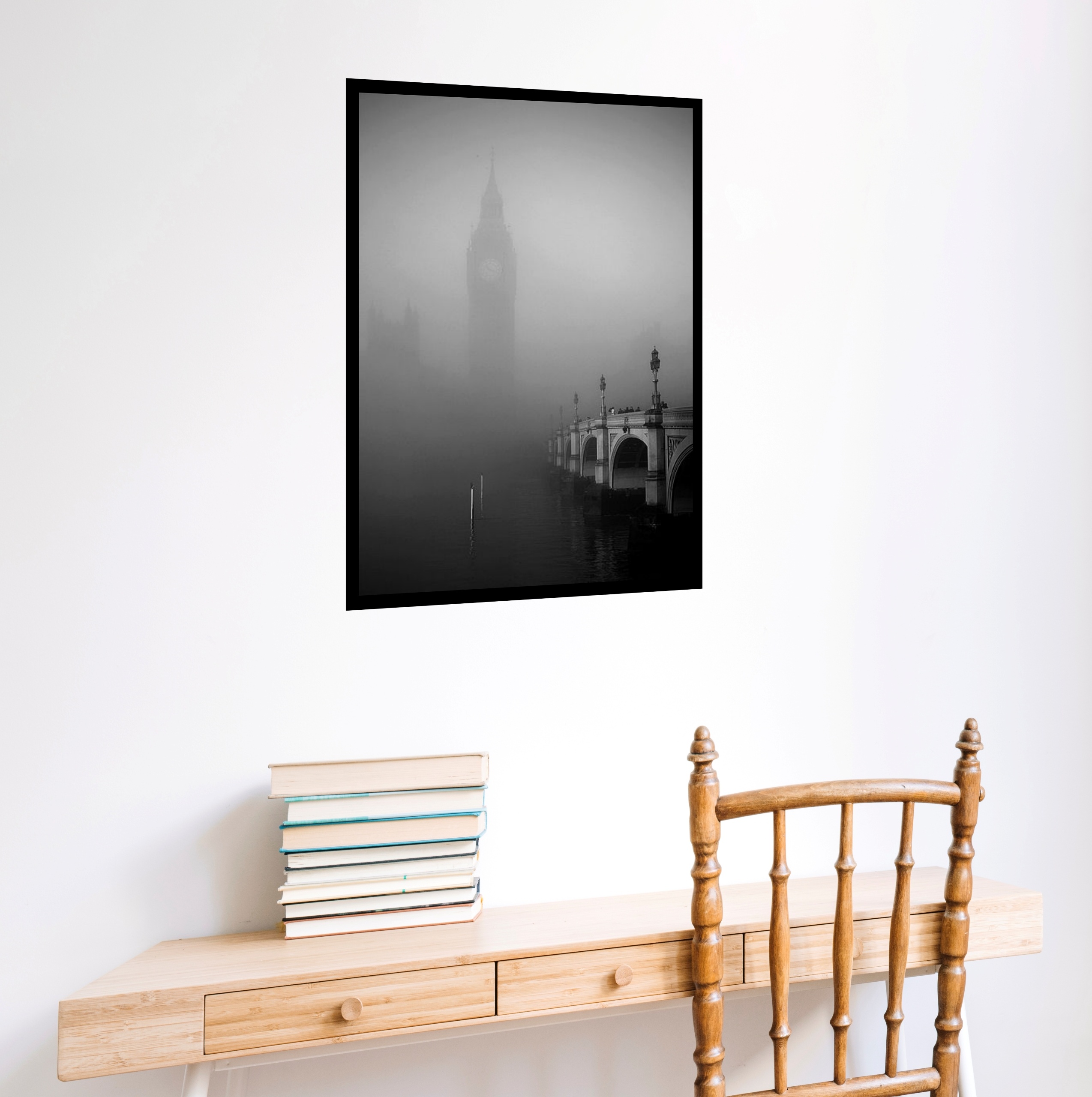 Quadro Decorativo Tower Bridge Neblina Londres - 70x50 cm