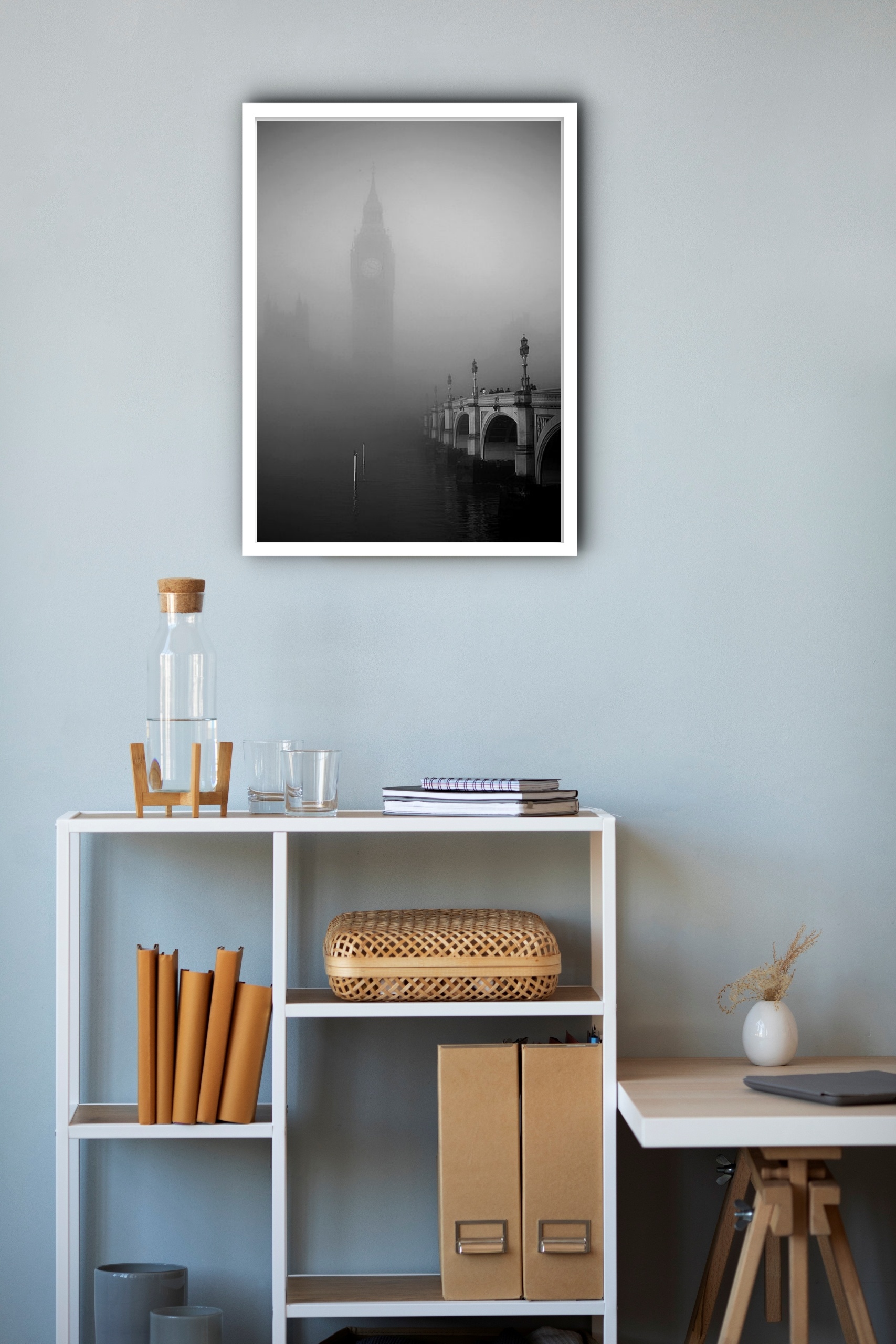 Quadro Decorativo Tower Bridge Neblina Londres - 70x50 cm