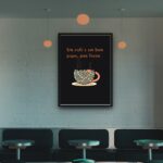 Quadro Decorativo Um Café e Um Bom Papo - 70x50 cm