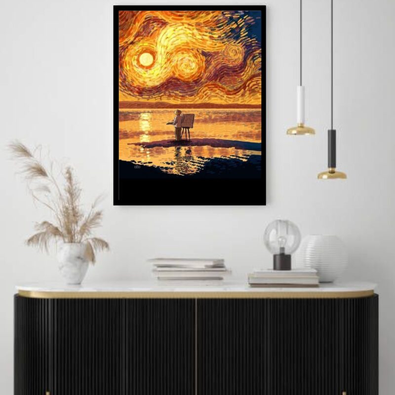 Quadro Decorativo Van Gogh Beach - 70x50 cm