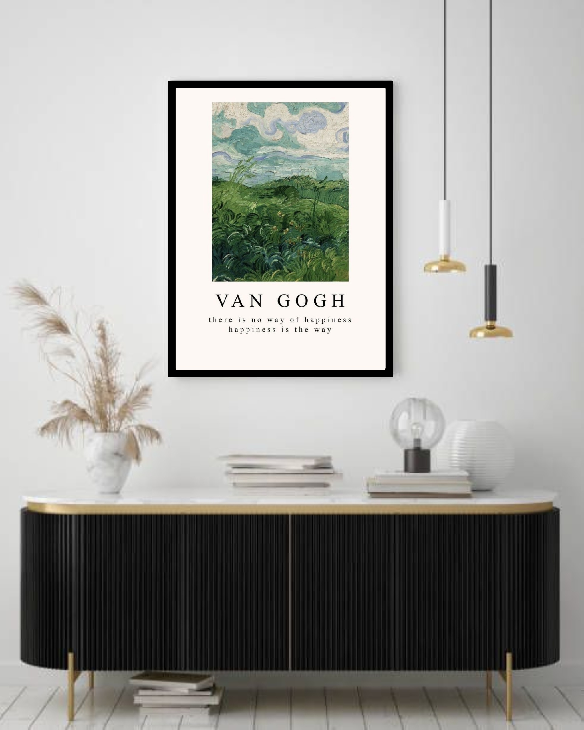 Quadro Decorativo Van Gogh Campo - 70x50 cm