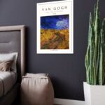 Quadro Decorativo Van Gogh Campo Trigo Corvos - 70x50 cm
