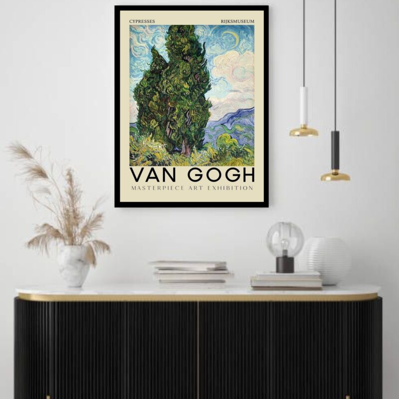Quadro Decorativo Van Gogh Cypresses - 70x50 cm