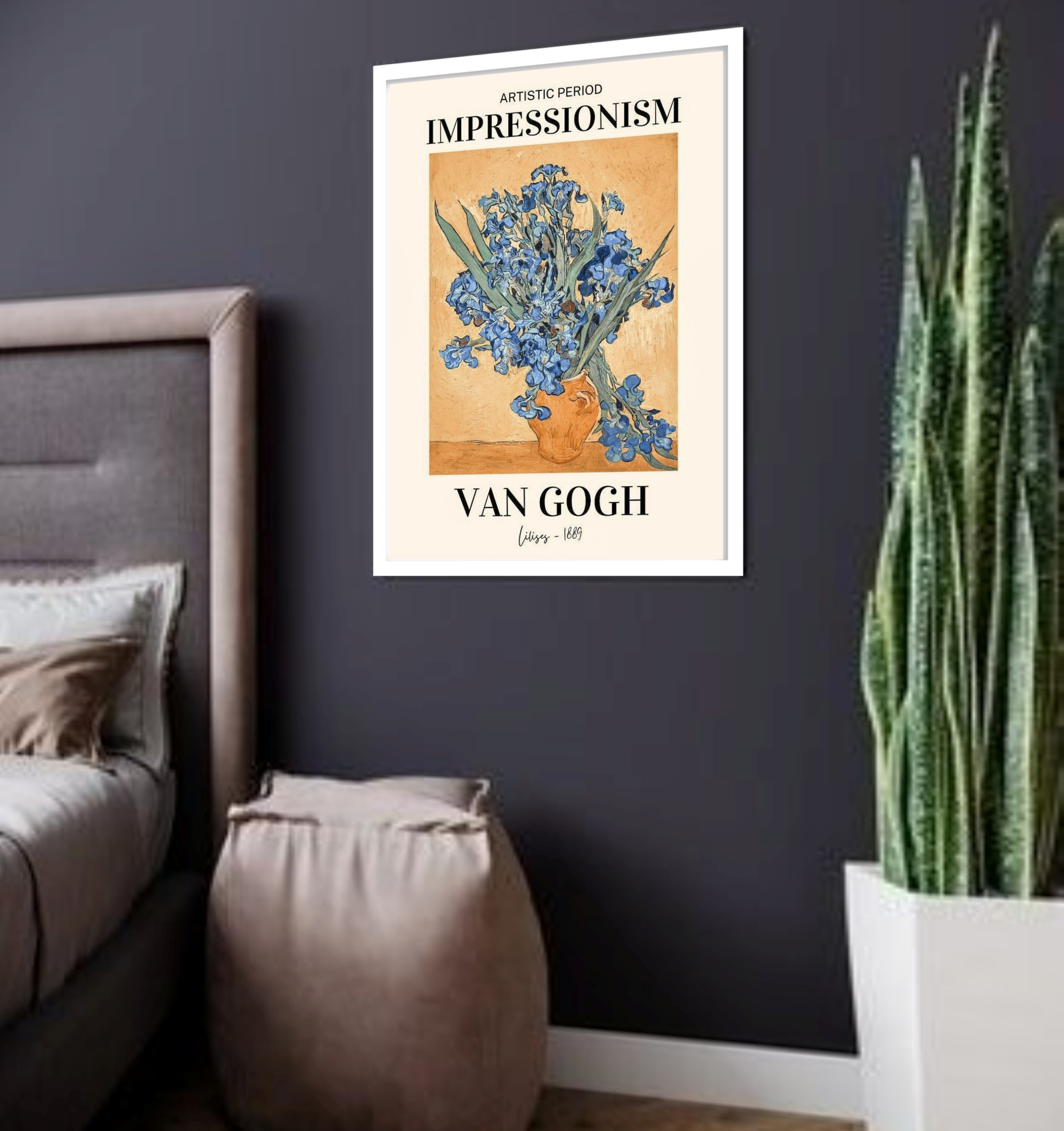 Quadro Decorativo Van Gogh Lilises - 70x50 cm