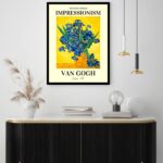 Quadro Decorativo Van Gogh Lilises Amarelo - 70x50 cm
