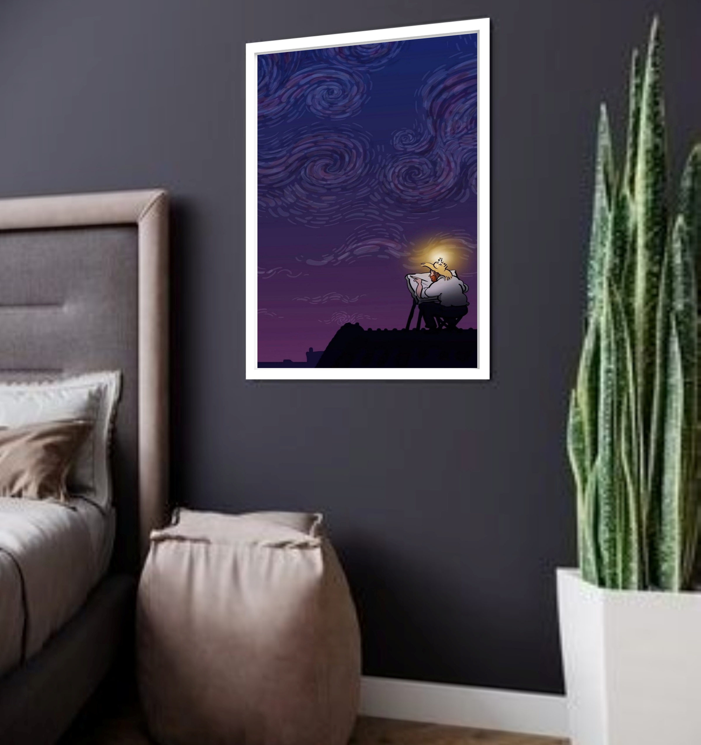Quadro Decorativo Van Gogh Night - 70x50 cm
