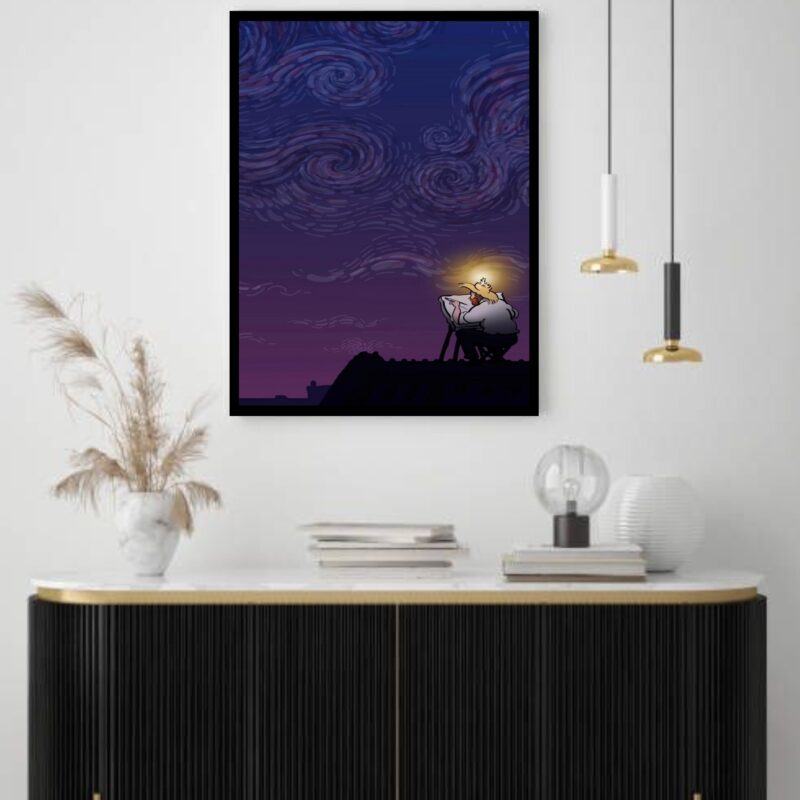 Quadro Decorativo Van Gogh Night - 70x50 cm