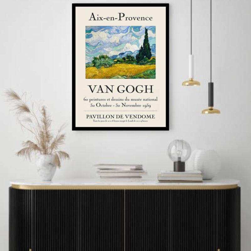 Quadro Decorativo Van Gogh Paisagem - 70x50 cm