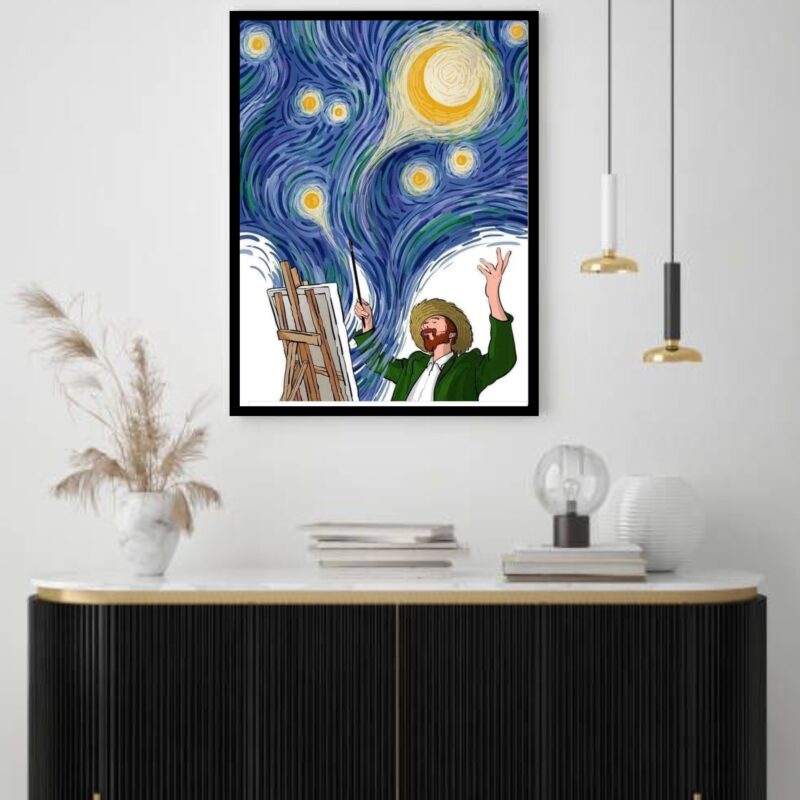 Quadro Decorativo Van Gogh Noite Estrelada - 70x50 cm