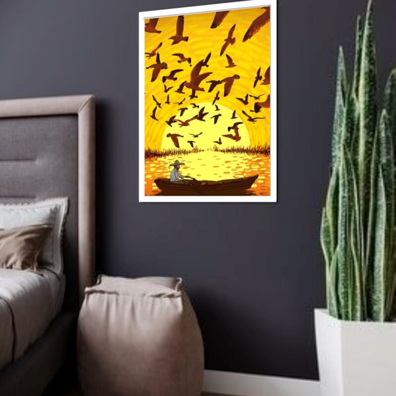 Quadro Decorativo Van Gogh Sunset - 70x50 cm