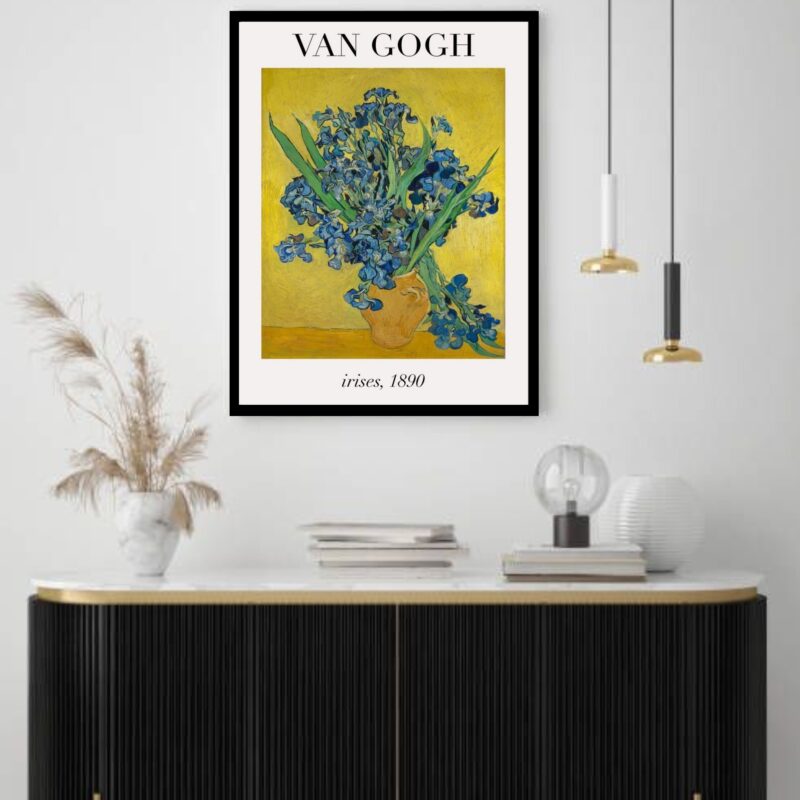 Quadro Decorativo Van Gogh Vaso Planta - 70x50 cm