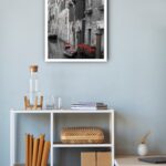 Quadro Decorativo Veneza Detalhes Vermelho - 70x50 cm