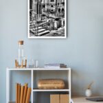 Quadro Decorativo Veneza Preto e Branco - 70x50 cm
