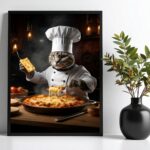 Quadro Gato Na Cozinha - Chef
